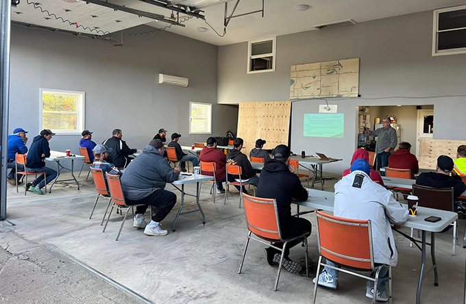 Traffic safety training session with certified instructors